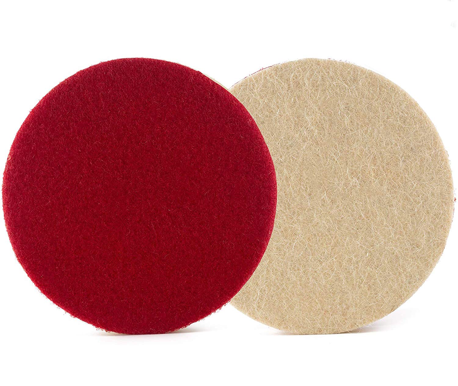 Glass Polish 7 inch (180mm) Dense Felt Polishing Pad, Low and High Speed Hook and Loop Buffing Wheel - GP11035