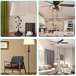 SUR-CIEL 4PCS Ceiling Fan Pull Chain, Fan Pull