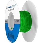 Jonard Tools R30G-0100 Green Insulated Kynar Copper Wire Roll, 30 AWG, 100 ft Length