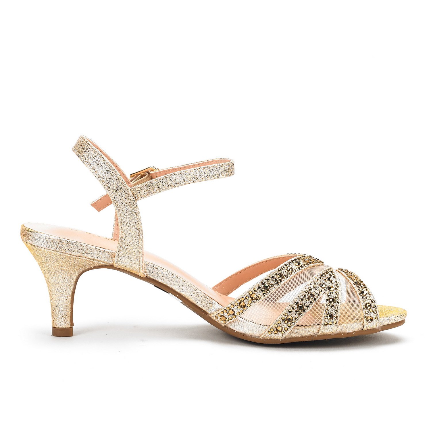 DREAM PAIRS Women's Nina Low Heel Pump Sandals - Image 4