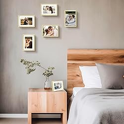 Frametory, 5x7 Aluminum Frames with Ivory Mats for
