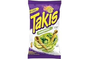 Takis Guacamole Rolled Tortilla Chips, Guacamole Artificially Flavored, 9.9 Ounce Bag