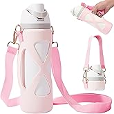 Silicone Boot with Handle for Owala Freesip Water Bottle 24 Oz, Water Bottle Carrier Grip Accessories for Running Bike, Gym Or Jogging