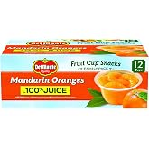 DEL MONTE Mandarin Oranges FRUIT CUP Snacks, in 100% Juice, 12 Pack, 4 oz