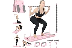 VigorEdge Pilates Board - Pilates Reformer Set, Multi-Purpose Foldable Pilates Reformer Board for Home, 5 in 1 Pilates Slidin