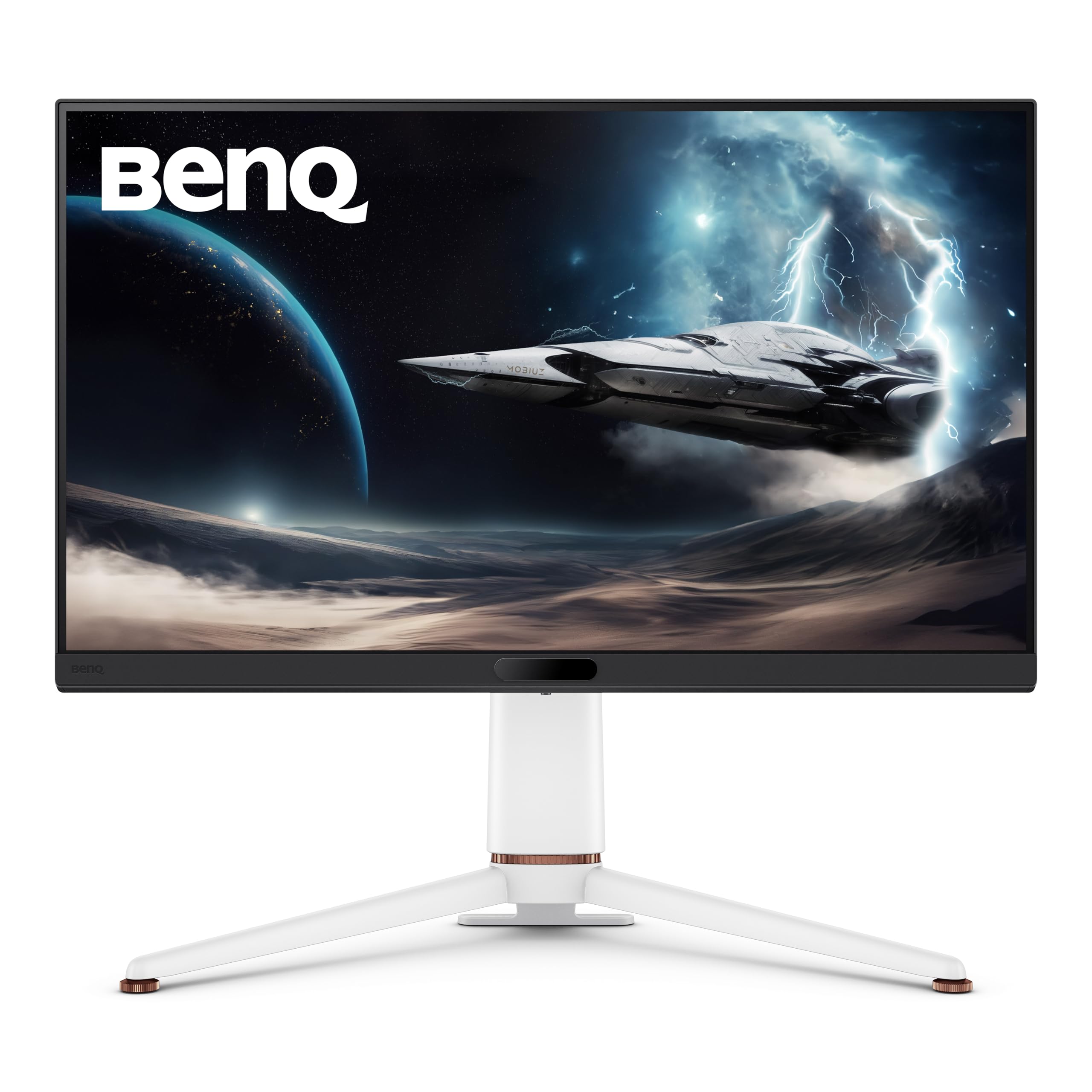 BenQ MOBIUZ EX271U 27” 4K eARC 165Hz 1ms DP 1.4 HDMI 2.1 65W USB-C Monitor para juegos, 95% P3, DisplayHDR 400, Freesync Premium, KVM, Pixsoul Engine, control remoto
