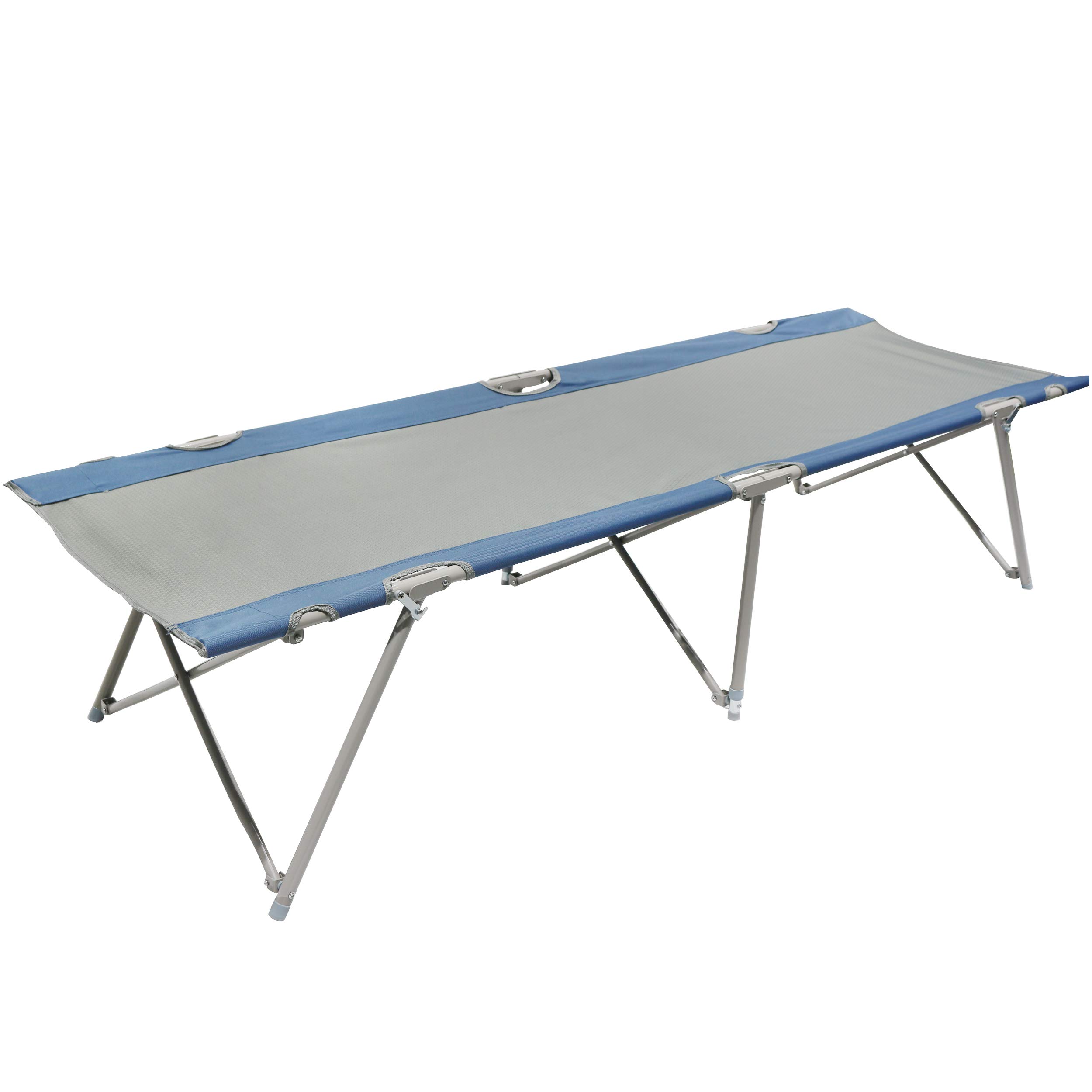 Homecall Camping folding bed 600D polyester /rip stop grey/blue