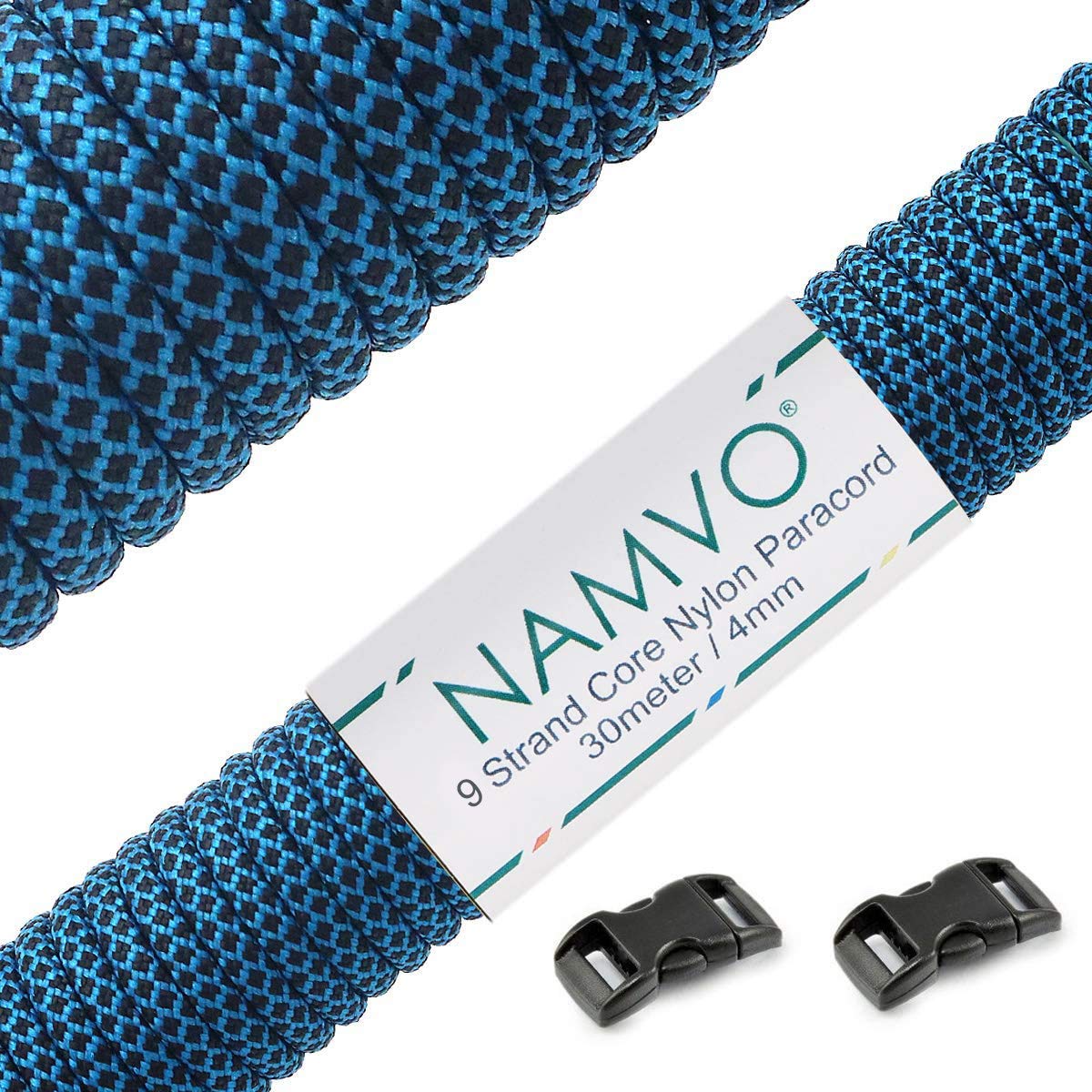 Namvo 550 Paracord Mil Spec Type III 9 Inner Strands Nylon Parachute Cord Strong Breaking Strength 100 Feet
