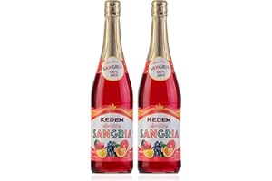 Kedem Sparkling Sangria, 25.4oz (2 Pack) | Made from 100% Juice, Non Alcoholic, No Added Sugar