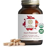 PURE SYNERGY Heart Protector | Organic Holistic Heart Supplement with Organic Hawthorn Berry, Resveratrol, and Nattokinase | for Blood and Vascular Support (60 Capsules)