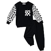 Arshiner Boys Sweatsuit Long Sleeve Crewneck Sweatshirt and Pants Fall Winter Tracksuit Set 2-10Y
