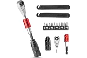 ROCKBROS Ratchet Wrench Tool Set Bike Tool Kits 13 in 1 Multi-Function Bike Repair Kits Portable Foldable Bike Accessories Re
