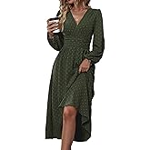 JurHevty Womens Long Sleeve Dresses Maxi Wedding Guest Dresses
