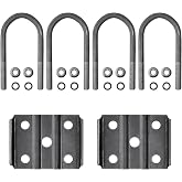 SPARKWHIZ Trailer U Bolts for 3,500 lb Trailer, 5-1/2" Long | 2-3/8" Round Axle, 1/2&rdquo; Diameter, 2" Thread Pitch
