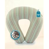 Edomi Buckwheat U Shaped Neck Pillow - 12''x12'' Adjustable Cervical Support Pillow with Breathable Buckwheat Hulls, Removable Cotton Cover, Ideal for Airplane, Office or Home Use (Grey)