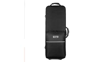 Omebaige Tenor Saxophone Case With Wheels, Tenor Sax Roller Bag, Tenor Sax Backpack, Thicken Padded Shoulder Strap, Handle Strap Sax Accessories Carrying Bag