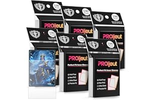 PROIJEUT 600 Pack Card Sleeves Clear, Perfect Fit Inner Sleeves Ideal for Double-sleeving, Trading Card Sleeve Compatible with MTG, PKM, TCG and Gaming Cards (60 Microns)
