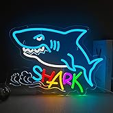 Shark Neon Sign Dimmable Shark LED Light Wall Decor for Oceanarium Game Room Man Cave Bedroom Decor Unique Gift for Shark Lovers Birthday Gifts.(15.7"*12.0")
