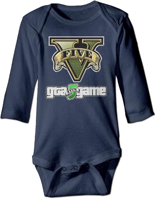Amazon.com: GTA V Grand Theft Auto Five Logo Girl's Long Sleeve Rompers