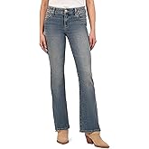 KUT from the Kloth womens Natalie Mid-rise Flare Five-pocket in Worthy