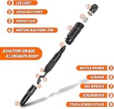 BIIB 7 in 1 Fidget Pen Multi Tool LED Gift for Men Dad Birthday Easter view 2