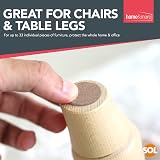 SOL 132pk Felt Pads Furniture Feet Round 10-25mm Self Adhesive 3mm Thick view 5