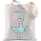 TIIMG Oh Hello Pigeon Gift Teacher Appreciation Gift Book Reader Elephant Pigeon Bookworm Piggie Lover Tote Bag