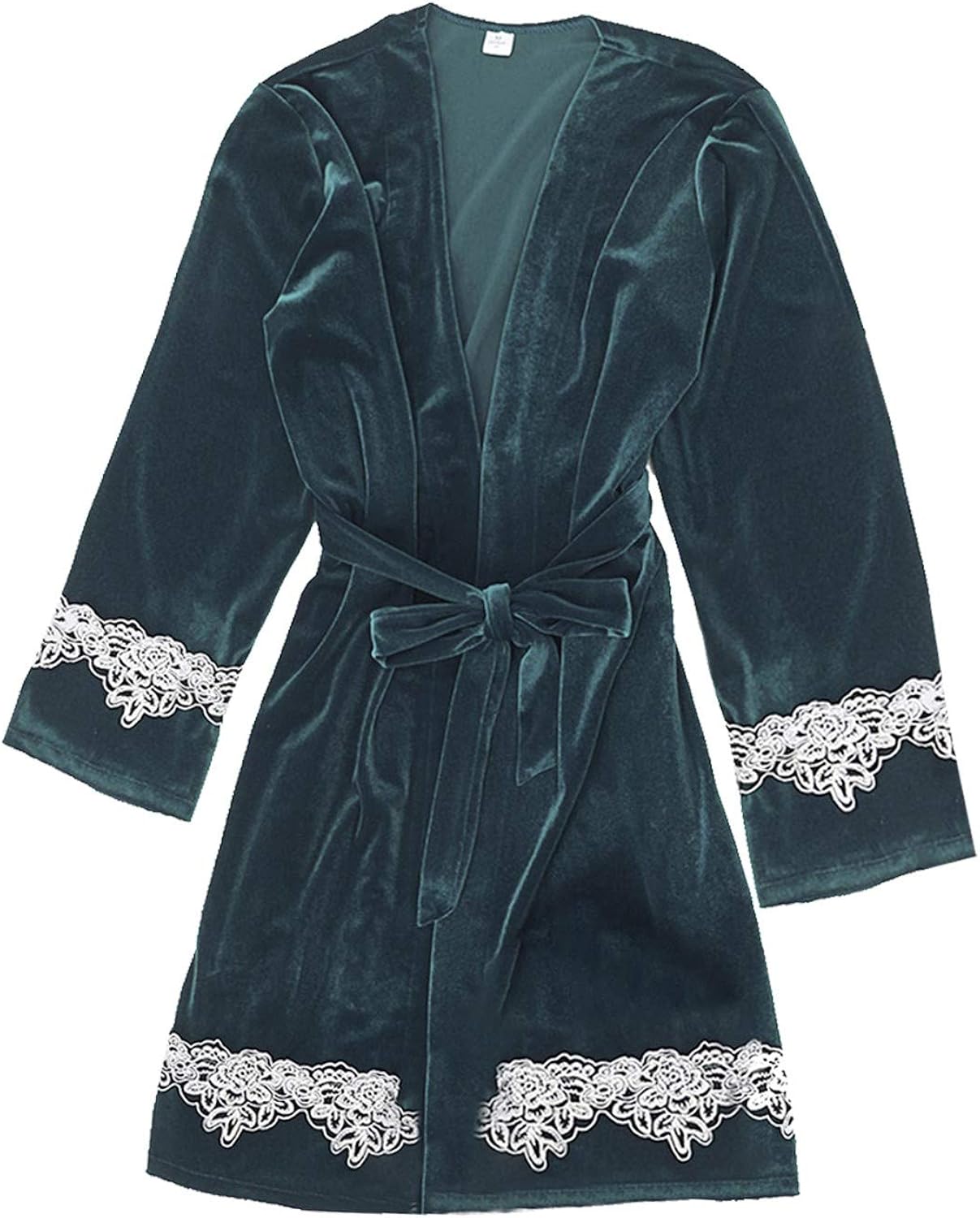 Soft Velvet Bathrobe for Womens Cozy Plush Warm Kimono Cute Robe