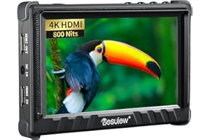 Desview P5II Camera Field Monitor, 5.5 inch 800nits High Brightness 4K HDMI 1920x1080 IPS Field Monitor with 3D LUT Waveform Vectorscope False Color for DSLR