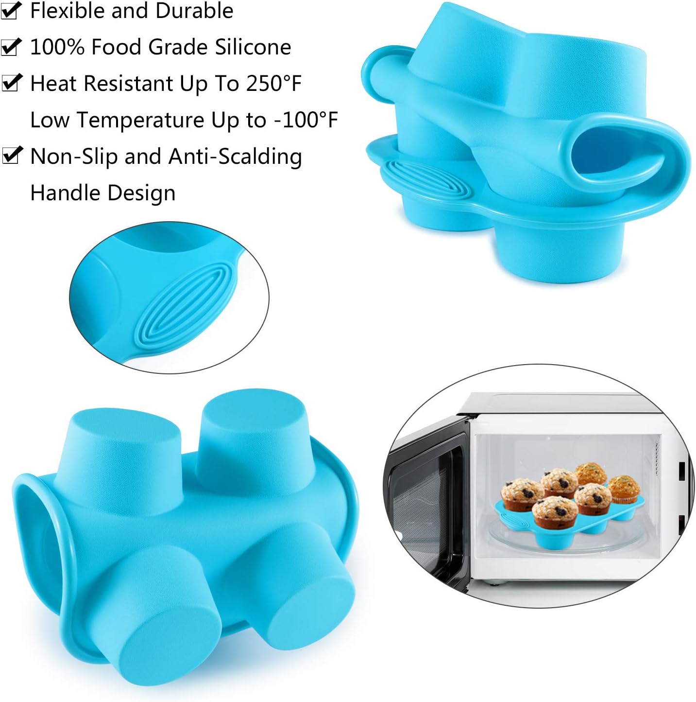 2 Pack Muffin Tray Silicone Muffin Trays Silicone Moulds Muffin Tin