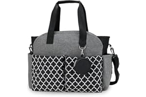 Lmbabter Diaper Bag Tote with Changing Station Upgrade Multi-Function Baby Bag with Adjustable Shoulder Strap