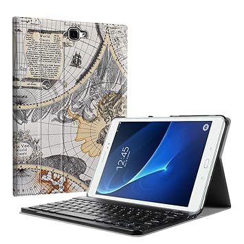 Fintie Bluetooth Tastatur Hülle für Samsung Galaxy Tab A 10,1 Zoll T580N / T585N Tablet - Ultradünn leicht Schutzhülle mit ma