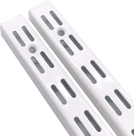 EAI 430mm Twin Slot Wall Mounted Shelving Upright White Pack of 2 (2) Amazon.co.uk DIY & Tools