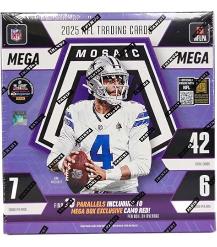Amazon.com: 2024 Panini NFL Mosaic Football Trading Cards Mega Box