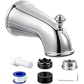 Dreyoo Tub Spout (Universal Fits 1/2" Copper Pipe, 1/2" IPS and 3/4" IPS), Bathroom Bathtub Faucet with Adapters and Hex Wren