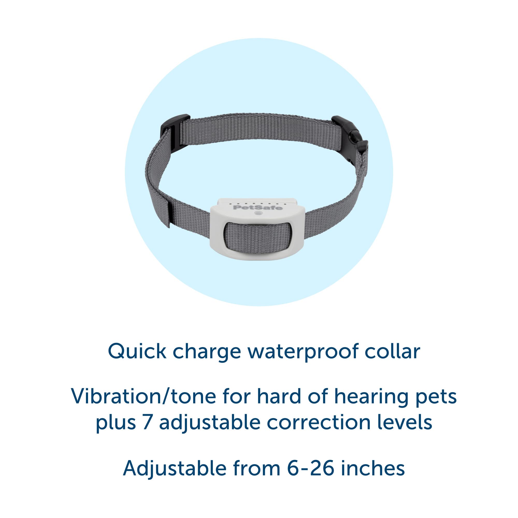 PetSafe Classic In-Ground Fence Rechargeable Receiver Collar for Dogs and Cats - from The Parent Company of Invisible Fence Brand - 7 Levels of Adjustable Static Correction - for Pets 5 lb and Up