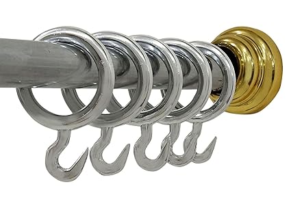 Kreek Plastic 1.5-inch Drapery Curtain Rings Hook (Silver)