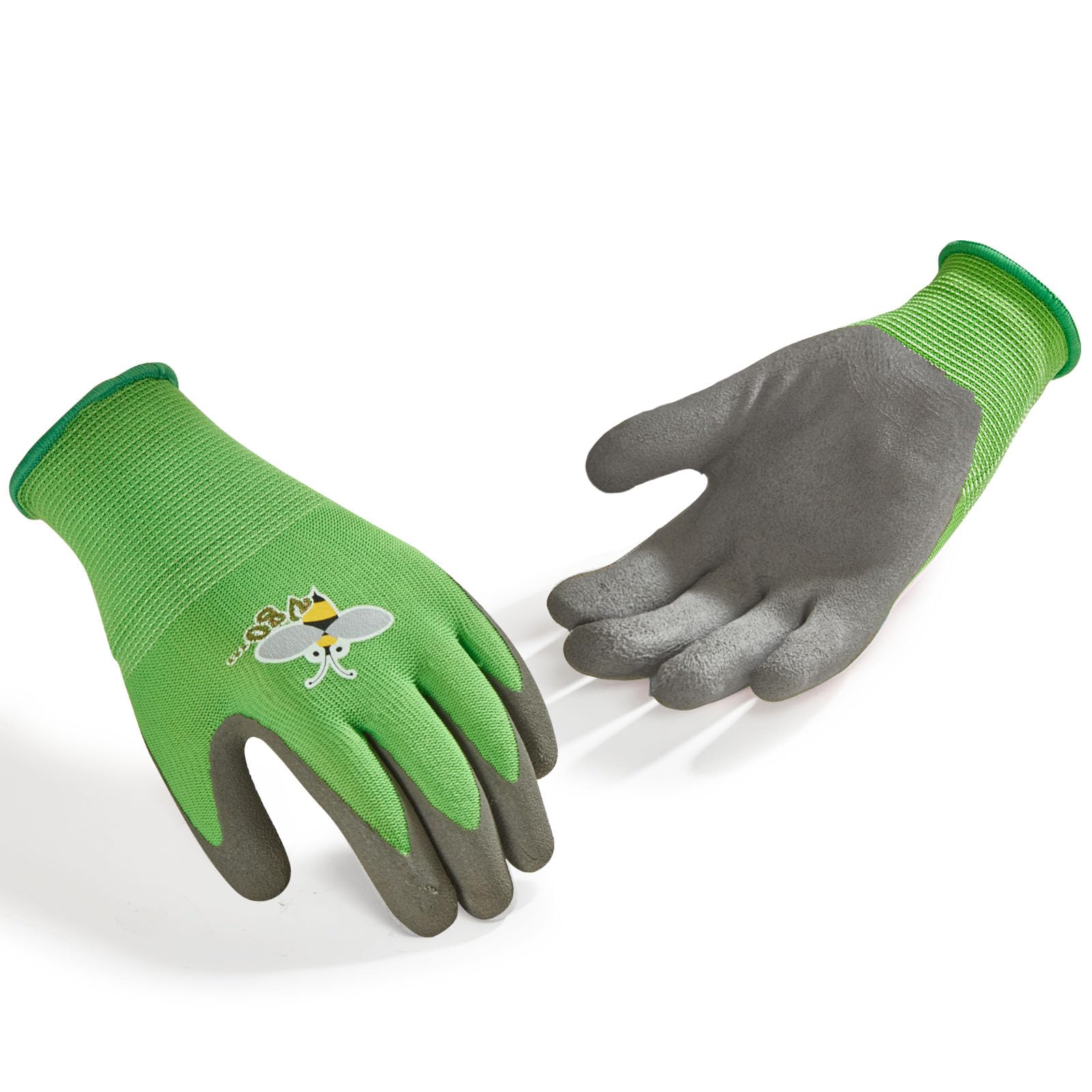 Vgo... Kids Gardening Gloves Utility, Children Working Garden Gloves Toddler Latex Coating for Boys&Girls Age 3-12 years, 1 pair