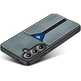 Kowauri for Samsung Galaxy S25 Case [ Not fit for S25 Plus/S25 Ultra], PU Leather Wallet Case with Credit Card Slot Holder Ultra Slim Protector Case for Samsung Galaxy S25 (Blue)