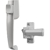 Wright Products V333 Tie-Down Push Button Door Latch, Aluminum, No Lock Out | For out-swinging wood/metal storm &amp; screen doors 3/4-1-1/4in thick; 1-3/4in hole spacing; All installationhardware included