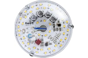 HAOLEDI 4 inch LED Ceiling Fan Light Retrofit Kit, Ceiling Light Replacement kit, Led Ceiling Flush Light Retrofit PCB,120V 18W 2200LM White 5000K (1-Pack White 5000K)