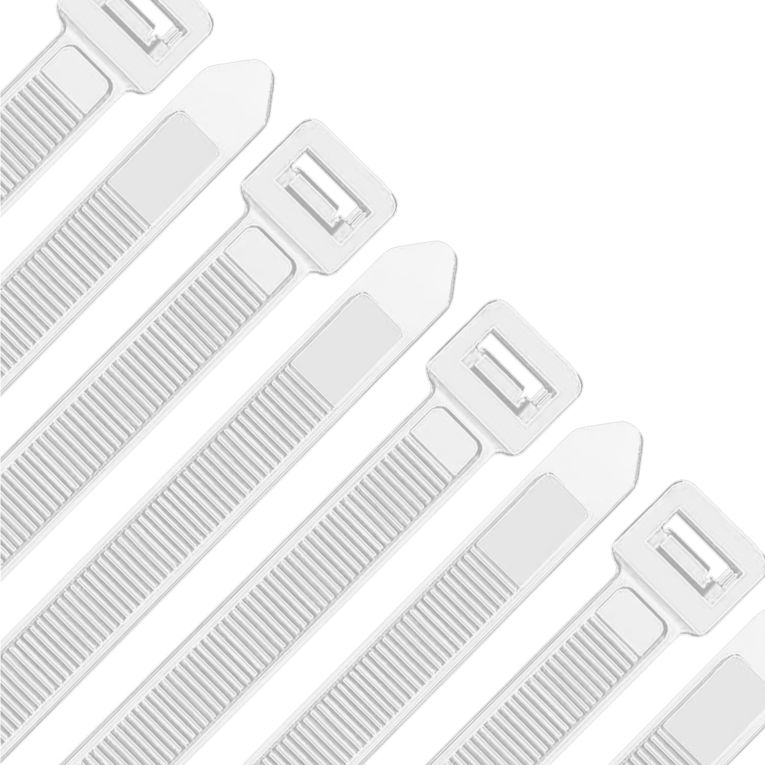 Oksdown 100 Pack White Thick Cable Ties Heavy Duty Large 500mm×7.6mm Strong Nylon Plastic Self Locking 20 inch/50 cm Extra Long Clear Zip Tie Wraps