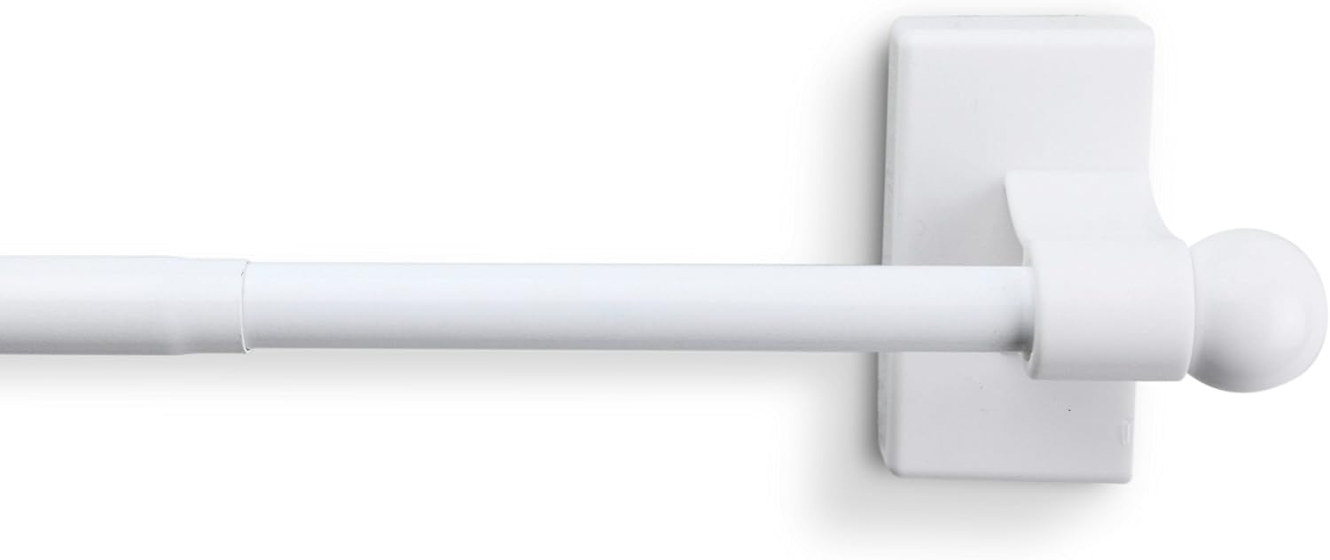 Amazon Com Rod Desyne Magnetic Curtain Rod 17 30 White Home