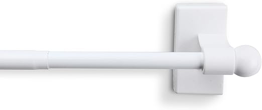 Amazon Com Rod Desyne Magnetic Curtain Rod 17 30 White Home