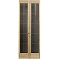 LTL Home Products 853720 Pioneer Full Glass Interior Bifold Solid Wood Door, 24 Inches x 80 Inches, Unfinished Pine