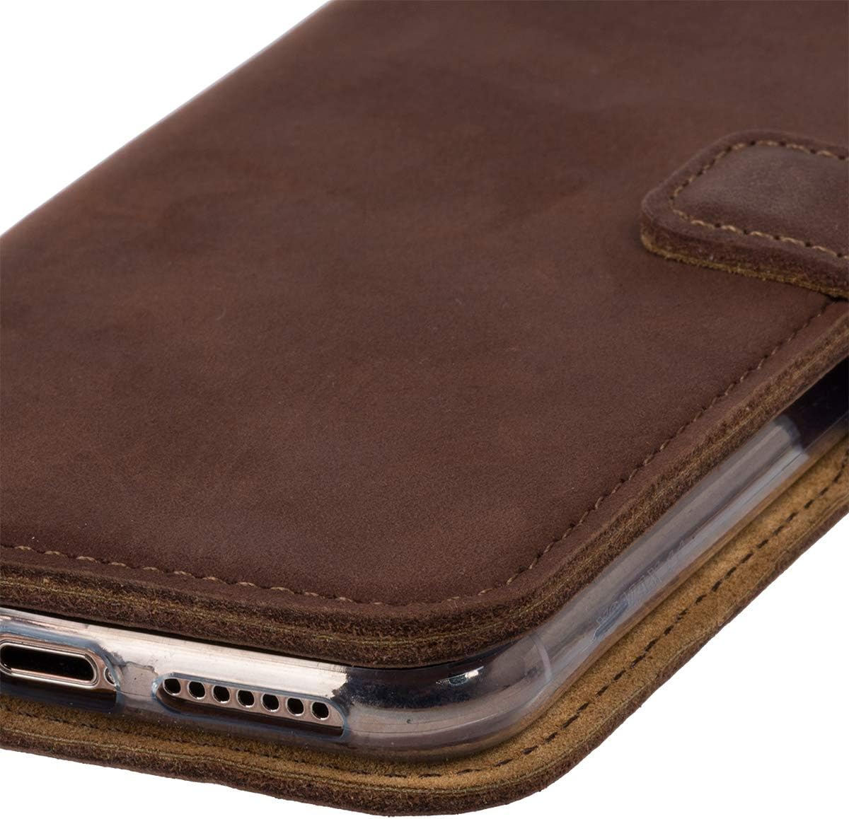 SURAZO Leather Wallet Mobile Phone Case Compatible with iPhone 11 Pro Max, Flip & Fold Smartphone Case with Stand - Image 4