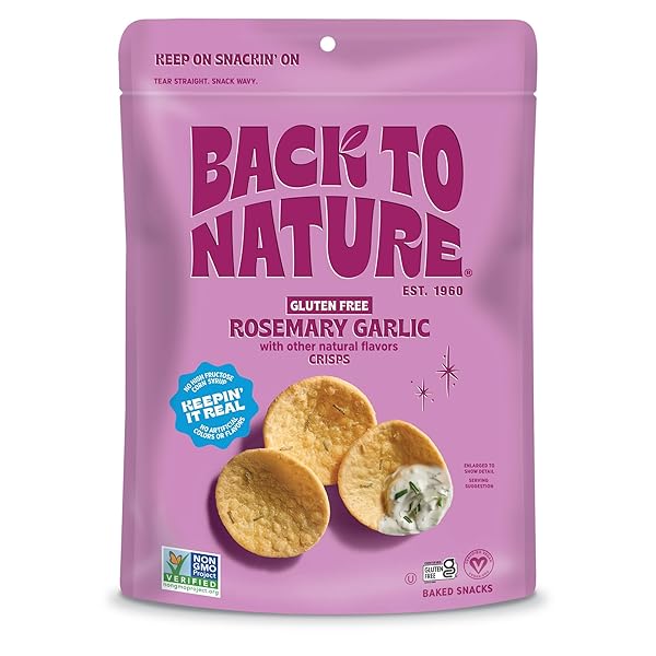 BACK TO NATURE GLUTEN FREE CRACKERS, ROSEMARY GARLIC...