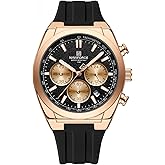 NAVIFORCE Watches for Men Multifunctional Chronograph Analog Quartz Waterproof Wirstwatch Silicone Strap Man Gifts