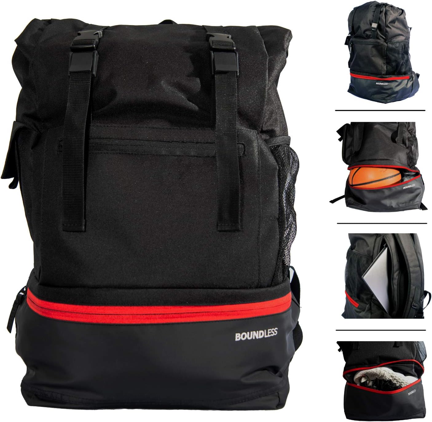 Boundless Blueprint Backpack - Basketball, Sports, Gym, Travel Backpack/Rucksack/Bag - Versatile, Stylish, Durable - Ball/Shoe Compartment, Laptop Sleeve, Inner Bag Divider