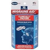Migraine AID - Migraine Support Patches, Fast-Solution &amp; Non-Medicated Support for Head Tension, Easy to Apply, Suitable for Everyday Use, 10 Disposable Patches, Made in USA